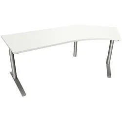 fm Büromöbel Winkelschreibtisch »Fastline« 220 cm rechts weiß, 220x85x80 cm
