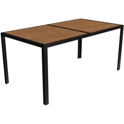 Mojawo, Gartentisch + Balkontisch, Gartentisch Esstisch Outdoor Tisch Holzoptik Gartenmöbel 150x80 cm (150 x 80 x 72 cm)