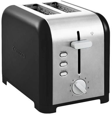 Kenmore 2-Slice Black Stainless Steel Toaster,Wide Slot, Bagel/Defrost - 9' x 12'