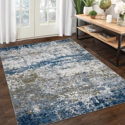 Garvee Modern Abstract Distressed Area Rug