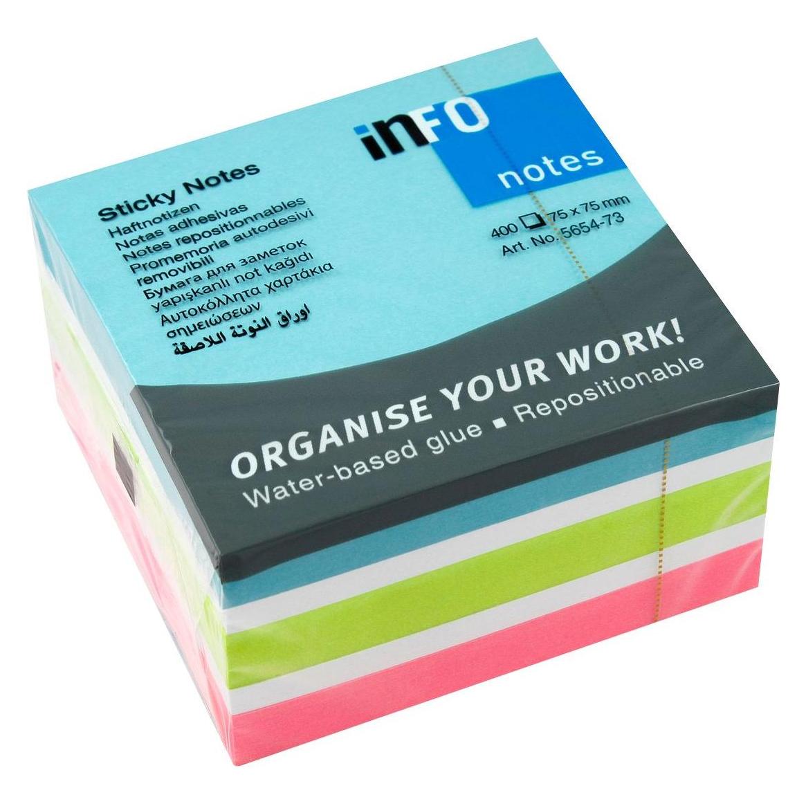 Info Cube Haftnotizen Standard 5654-73 farbsortiert 1 St. (75 x 75 mm) (5654-73)