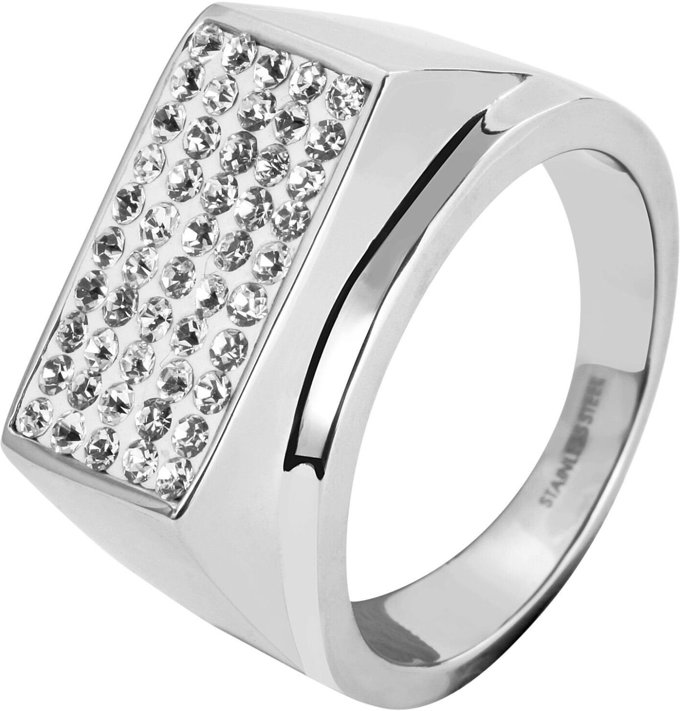 Fingerring AKZENT "Sarita, silberfarbig, langlebig" Gr. 66, silber (silberfarbig), Fingerringe, Herren, 66, Edelstahl, Fingerring