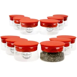 12-tlg. Set Vorratsgläser Omnia 0,25L mit Silikondeckel Behälter Dosen