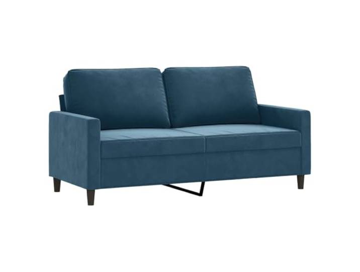 GHVBNMF 2-Sitzer-Sofa Samt Blau 140 cm Modernes Polstersofa Couch Bequeme Polsterbank mit stabilem Metallgestell für Wohnzimmer und Schlafzimmer. Dichte Schaumstoff-Füllung sorgt für Komfort.