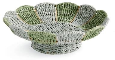 Woven Scalloped Bowl - Green - Grandin Road