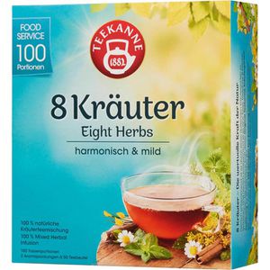 Teekanne Tee 8 Kräuter, Kräutertee, 125 g, 100 Beutel