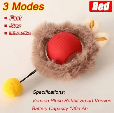 Inspire Picks Interactive Hanging Bird Cat Toy With Catnip And Sound Effects red Plush Ball
