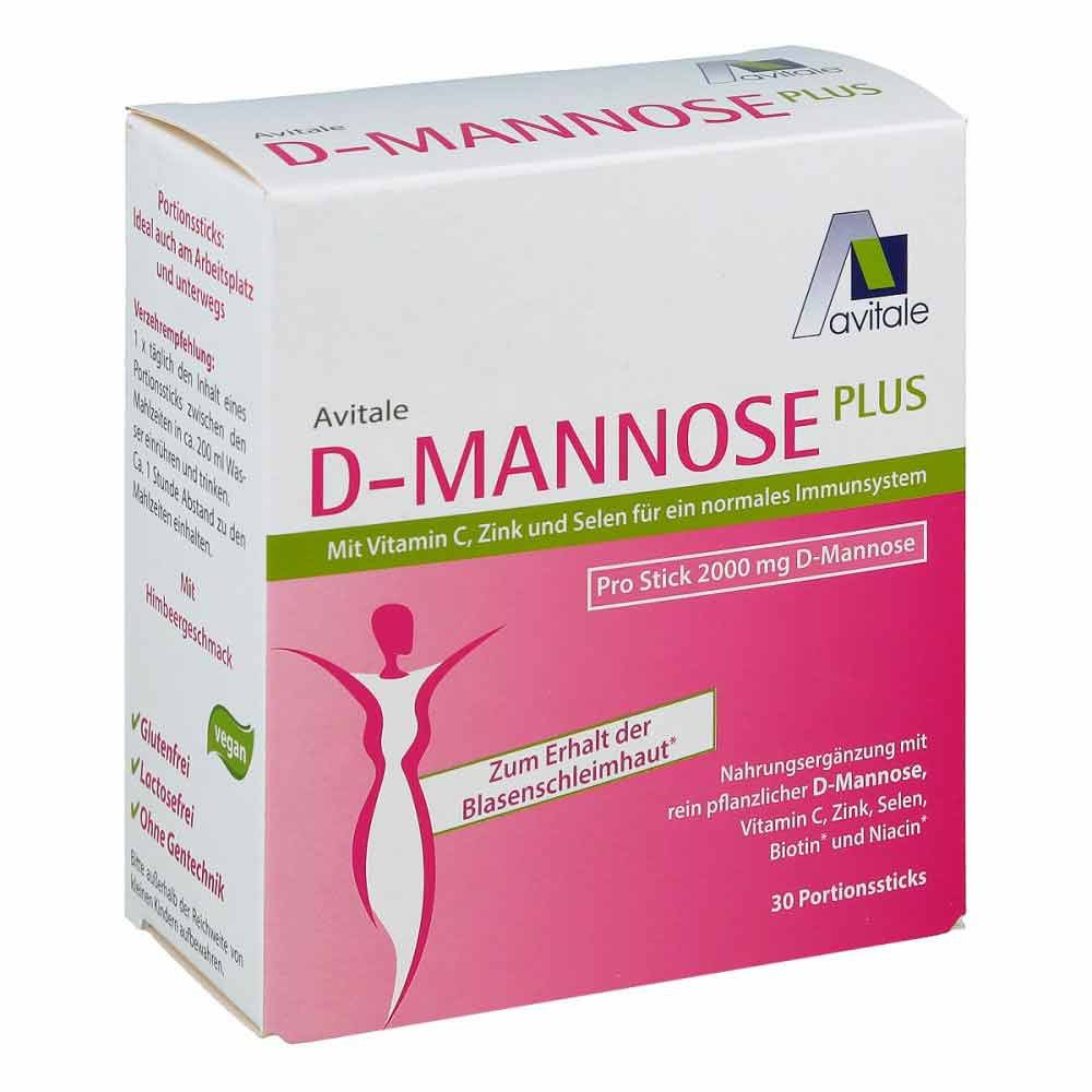 Avitale GmbH D-Mannose Plus 2000 mg mit Vitamine und Mineralstoffe Sticks 15211375
