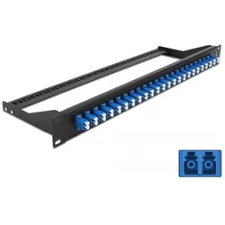Delock 19? LWL Patchpanel 24 Port LC Duplex blau, Server Zubehör, Blau