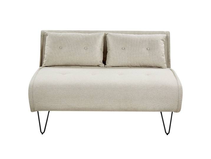 2-SITZER-SCHLAFSOFA hellbeige/schwarz Vestfold