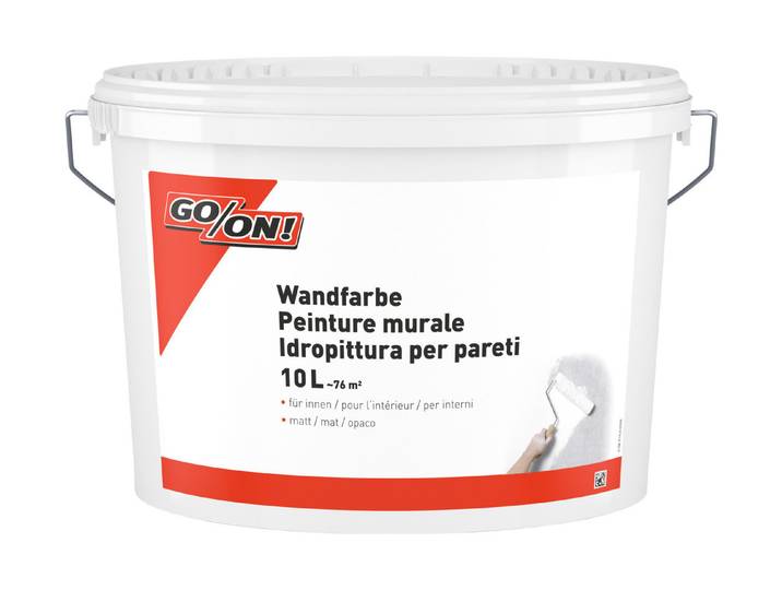 GO ON Wandfarbe Weiss 10 l