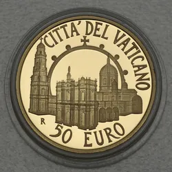 Goldmünze "50 Euro - 2015" Frau von Rosenkranz (Vatikanstadt)