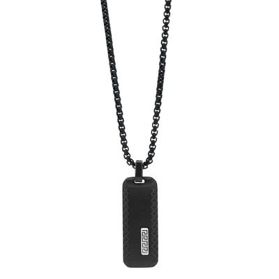 Kette mit Anhänger ADELIA´S "Herren Edelstahl Erbskette Halskette mit Anhänger unbekannt cm", schwarz, Halsketten, Herren, Edelstahl