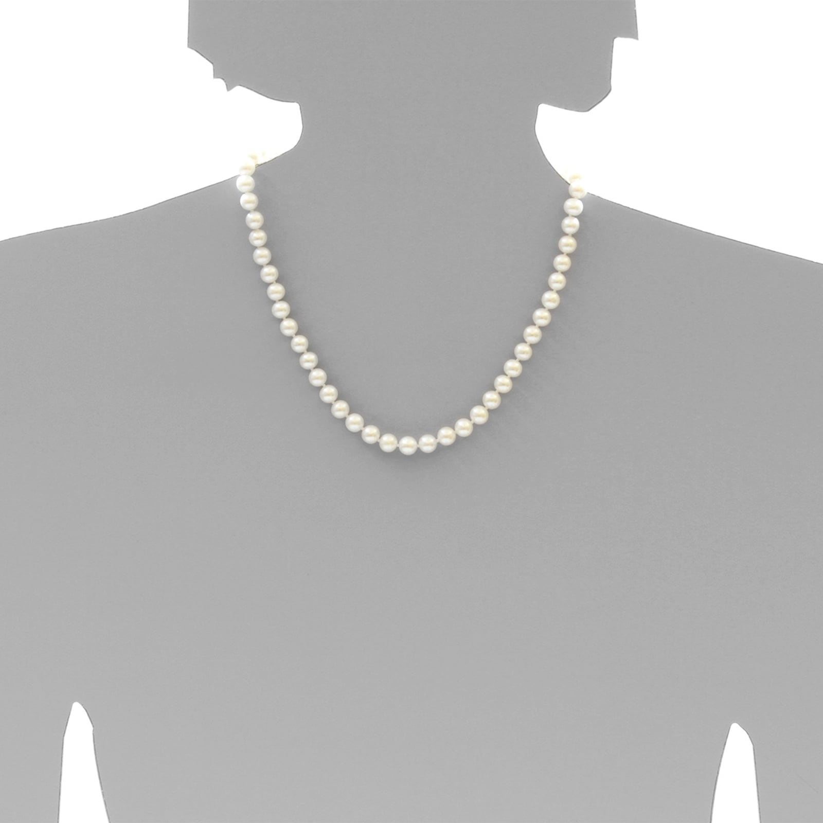 Perlenkette OSTSEE-SCHMUCK "Ostsee-Schmuck Kette Ingrid 7 Kette Ingrid 7" Gr. 45, weiß (weiß, neutral), Halsketten, Damen, 45cm, Gelbgold 585, L: 42, Perlenkette