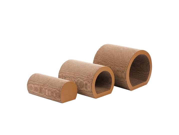 Kratztunnel Set Karton 3-teilig braun