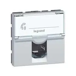 Legrand 079464 Mosaic Datendose Cat6 UTP 2-modulig Alu