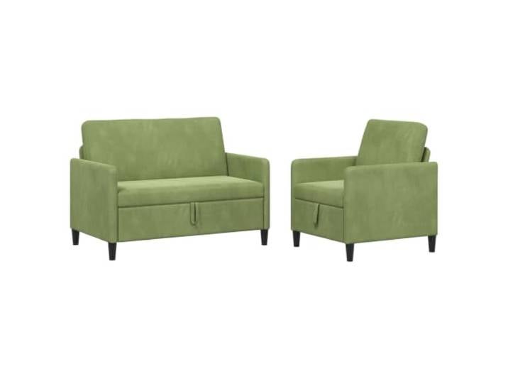 Todiikf Sofagarnitur mit Stauraum 2-teilig Hellgrün Stoff Couch Set Kompaktes Polstermöbel Set für Wohnzimmer mit integriertem Sitzfach, klappbarem Stauraum und robustem Metallrahmen.