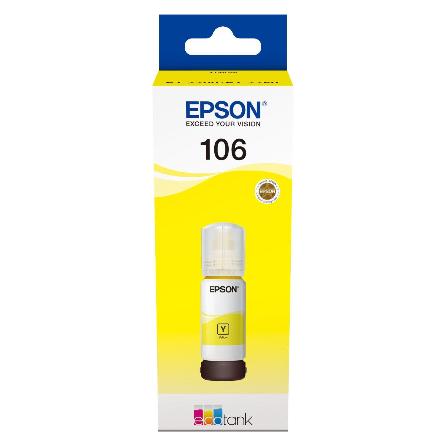 Epson 106 EcoTank Ink (Y) (C13T00R440)