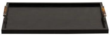 Atlas Lighting and Home Atlas Ebony Resin Gloss Black Tray - 24 inch Wide