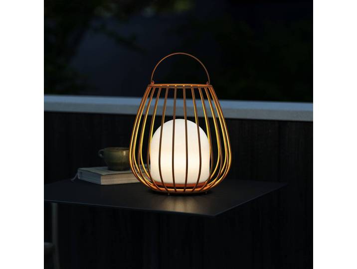 Nordlux LED-Tischleuchte Jim To-Go, Außenbereich, orange dimmbar, gelb / orange, Metall, Modern