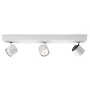 Philips Deckenstrahler Star WarmGlow, weiß mit LED, 3-flammig, dreh- und schwenkbar, warmweiß