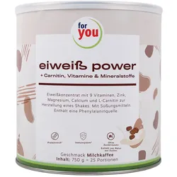 FOR YOU eiweiß power Milchkaffee Pulver 750 g