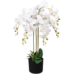Décoshop26 - Künstliche Orchidee mit Topf 75 cm weiß DEC021906 DEC021906