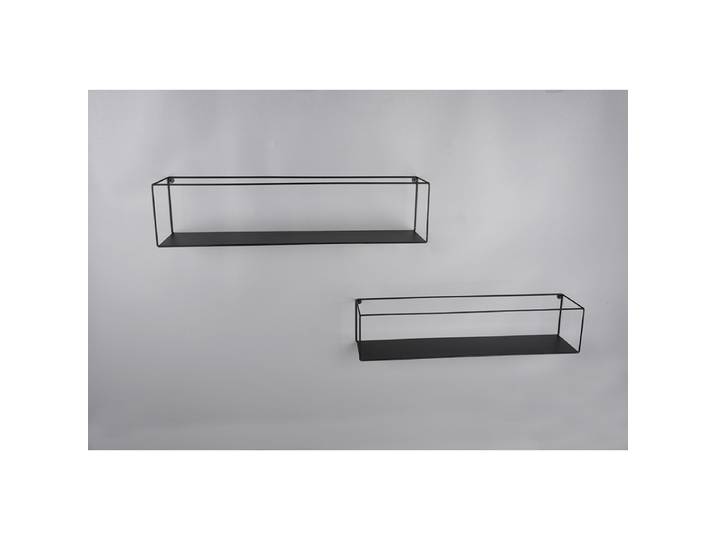 Wandrek - Wandplanken - Livion Asil - 2-delig - Zwart - Metaal