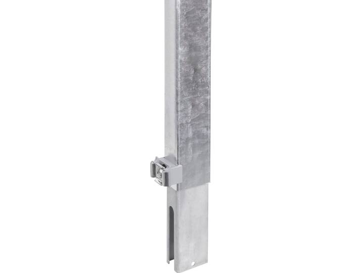 Doppelstabmattenzaun ALBERTS »Zaunerhöhung, Erhard« , grau (feuerverzinkt), H:80cm, Stahl, Zaunelemente, Doppelstabmattenzaun, Höhe: 60 bzw. 80 cm, für Pfostenbreite 40 mm