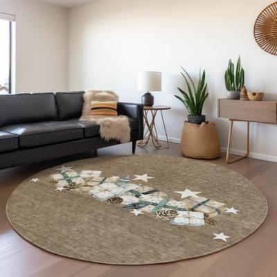 Addison Rugs Machine Washable Indoor/ Outdoor Christmas Present Chantille Rug