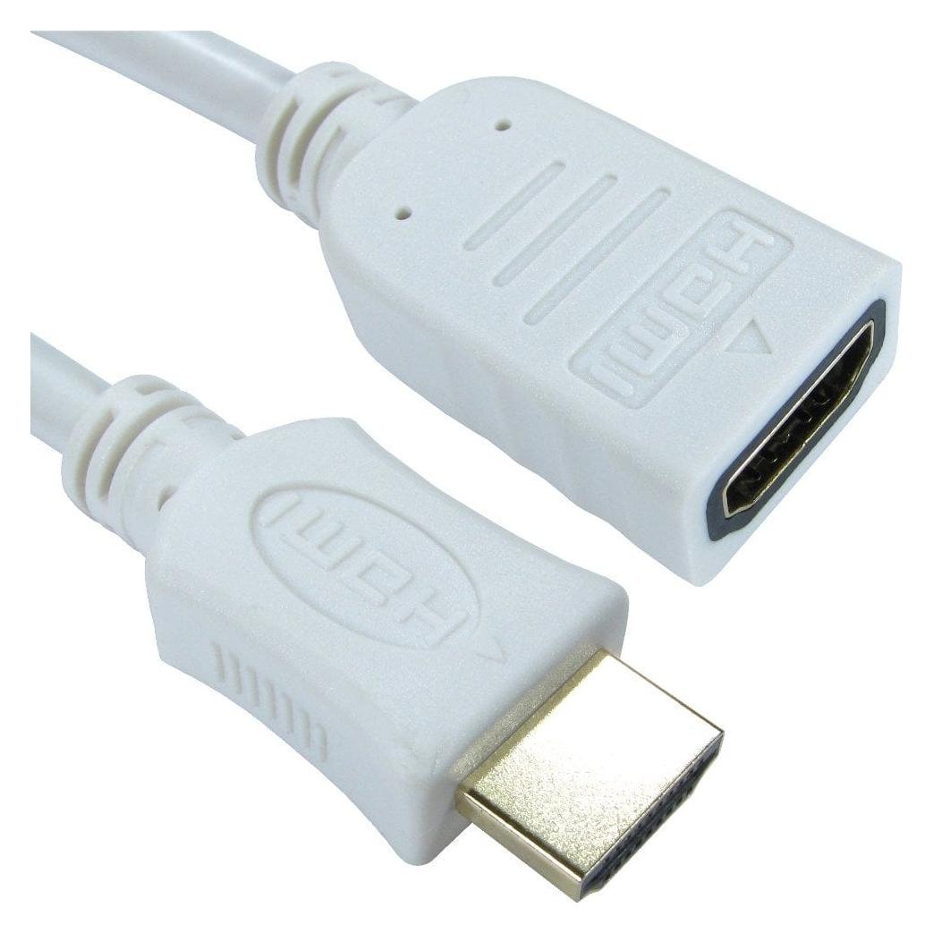 Cables Direct CDL 1m High Speed HDMI M-F WHI (1 m) (99HDHS-401WHT)