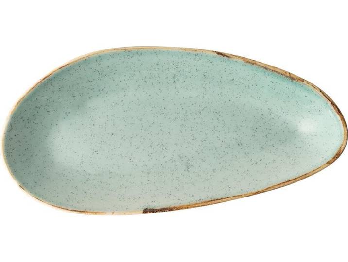 Servierplatte Lunasol Gaya Sand , grün (türkis), Ø:25cm, Porzellan, Servierplatten, Servierplatte