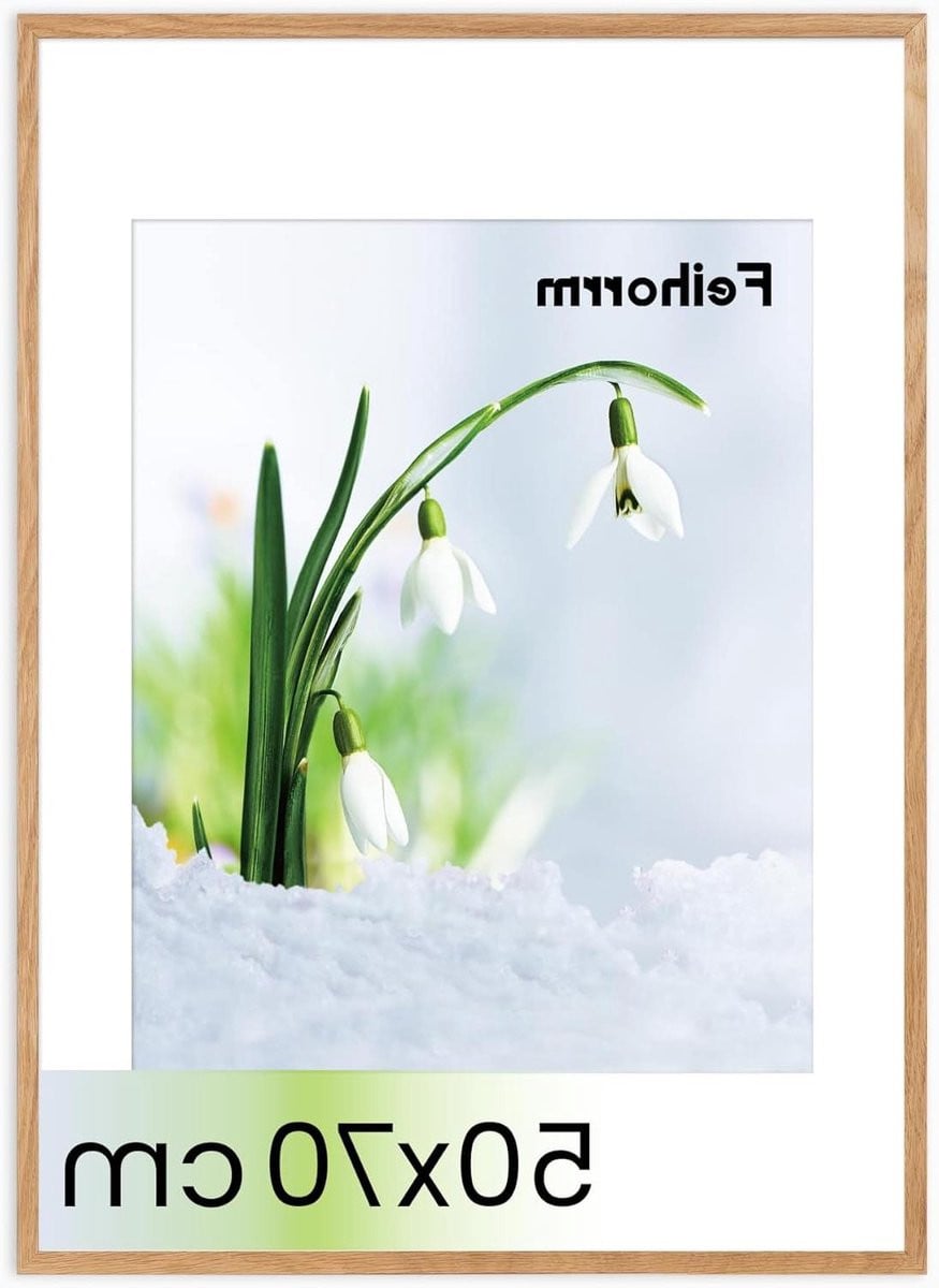 Houten Fotolijst Beige - Massief Houten Fotolijst voor Muurdecoratie - 50 x 70 cm