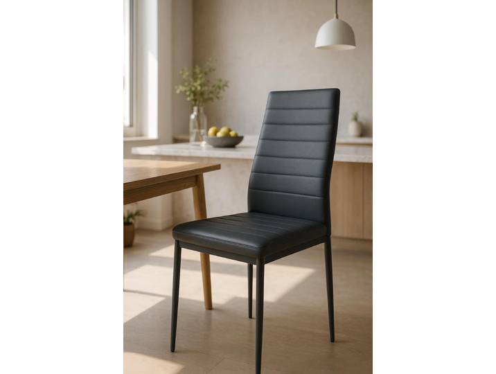 4er Set Lauter Kunstleder Stühle - Gris dunkel
