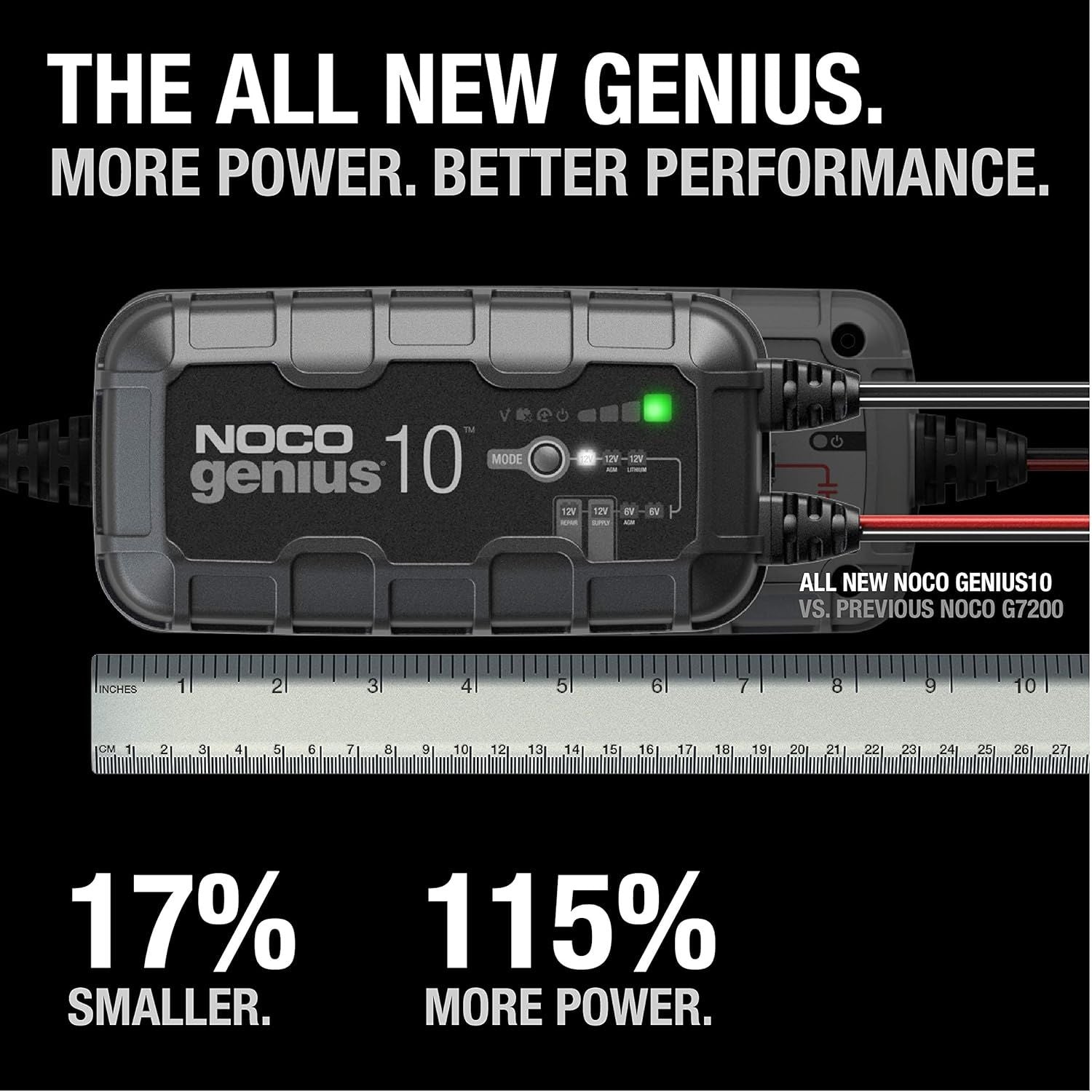 NOCO GENIUS10 – 10A 6V/12V Smart Battery Charger & Maintainer