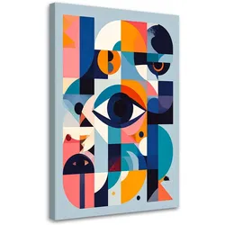 LEINWANDBILD Abstraktion Auge im Bauhaus-Stil 60x90cm