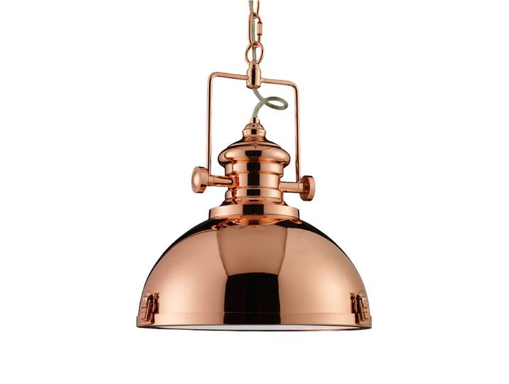 Pendellampe „Louisiana Industrial“ Ø 31/ H 39 cm Kupfer Searchlight