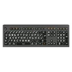 Logickeyboard XL-Print Astra 2 Black on White DE Mac (DE, Kabelgebunden) (LKB-LPWB-A2M-DE)