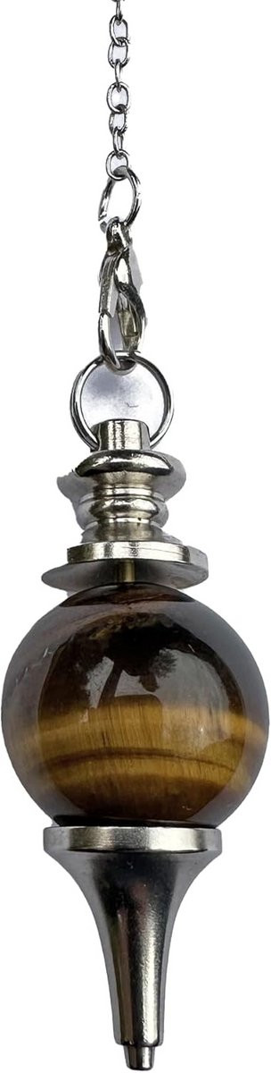 Tijgeroog Kristallen Slinger - Edelsteen Pendel voor Spirituele Praktijk en Positieve Energie - 10 cm