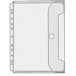 Veloflex® 5342 100 Dokumentenhüllen Serie Crystal - transparent, für A4, Packung mit 10 Stück