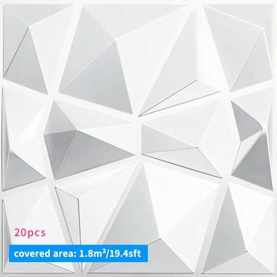 Uplift Essentials 20 Piece 3D Decorative Wall Panel Set 315 White