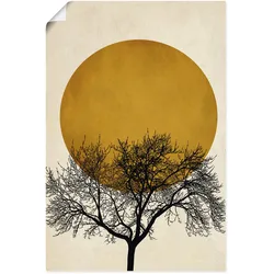 Poster ARTLAND "Wintermorgen", beige (farbe bild(er): naturfarben), B:40cm H:60cm, Bilder, Poster, ohne Rahmen