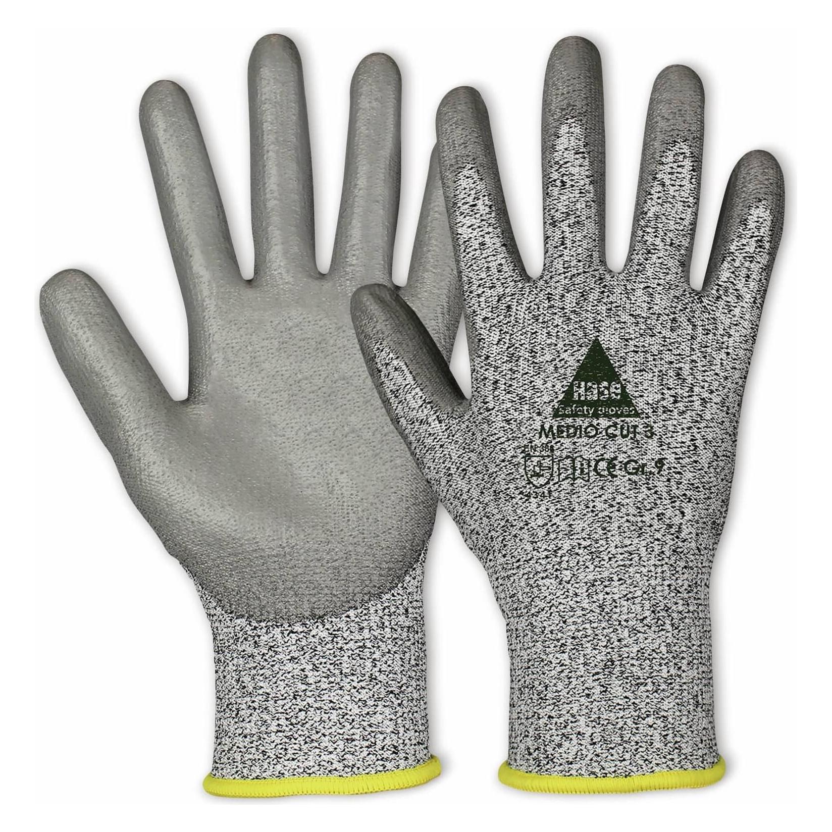Hase Safety Gloves Schnittschutz-Arbeitshandschuhe Medio Cut 3, EN 388, EN 420, Grösse 10 (10) (508430)