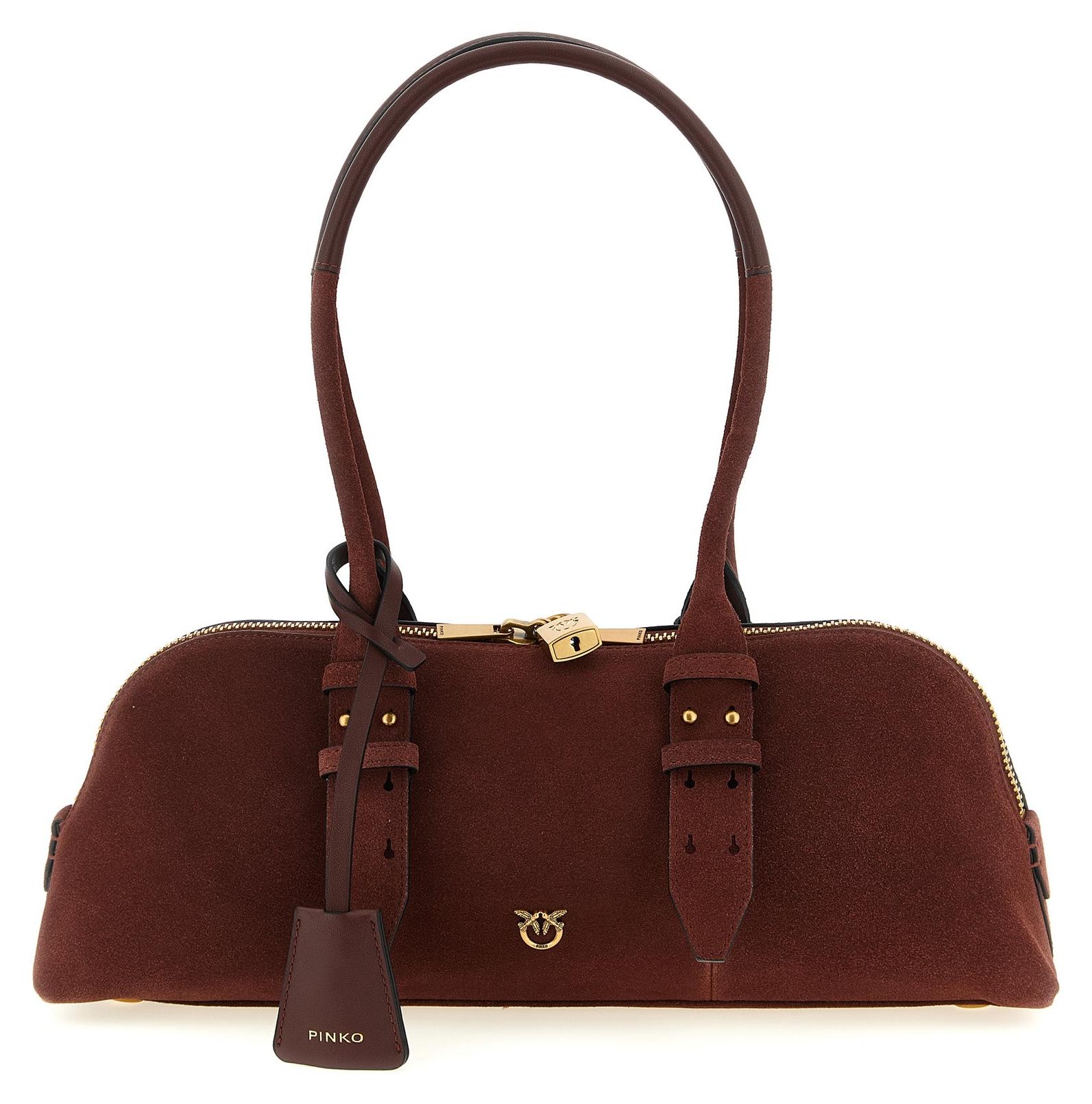 PINKO Bowling Horizontal Big Wildleder bordeaux Love Birds