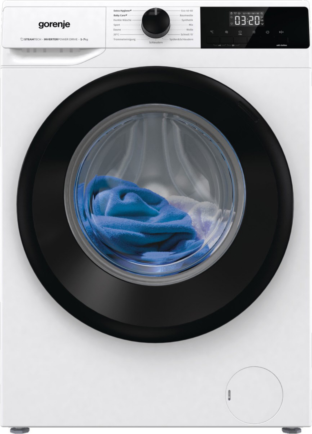 Gorenje WNHEI74SAPS/AT, Frontlader, 7 kg, B, 76 dB, 1400 RPM, A