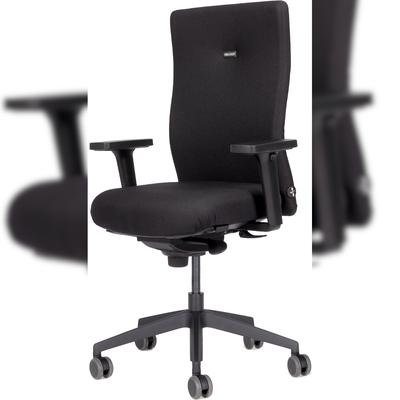 Lento agilis Start-Up Bürostuhl ergonomisch, Vollpolster in schwarz - Ergonomischer Drehstuhl mit Rollen, Stuhl mit Armlehne, Synchronmechanik uvm. -