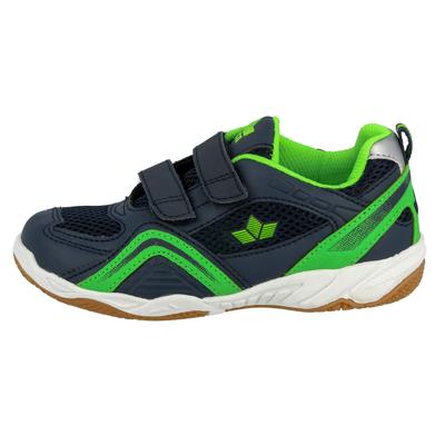 Hallenschuh LICO "Sportschuh Enjoy V", Mädchen, Gr. 33, Textil, blau, Synthetik, Schuhe Hallenschuh