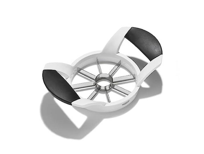OXO Good Grips – Coupe-pommes - Coupe-fruits en inox\, trancheuse manuelle - Noir et blanc