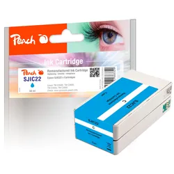 Peach Tintenpatrone cyan kompatibel zu Epson SJIC22C, C33S020602