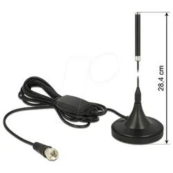 DELOCK 12413 - Antenne DAB+ F Stecker mit Standfuß